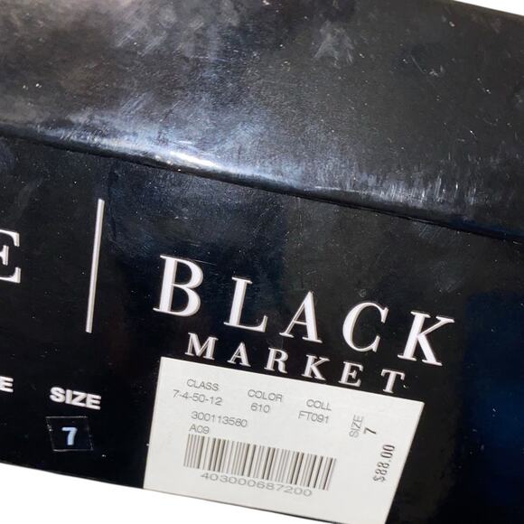 White House Black market Paula Heels Crocodile Print Dark Burgandy Heels Size 7 - Picture 7 of 9